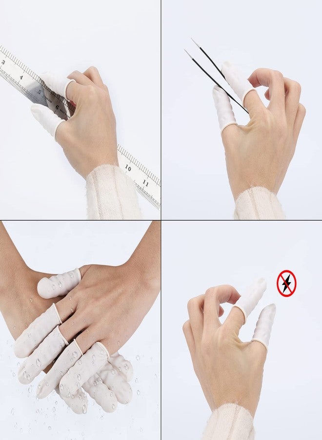acDesign Finger Cots Small 300 Pcs Fingertips Protective Finger Cots White Disposable Finger Rubber Tips for Injured Finger,Cracked Finger,Sports - Image 4